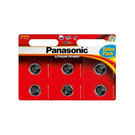 Panasonic Jednorazowa litowa baterie CR2032, 6-pack