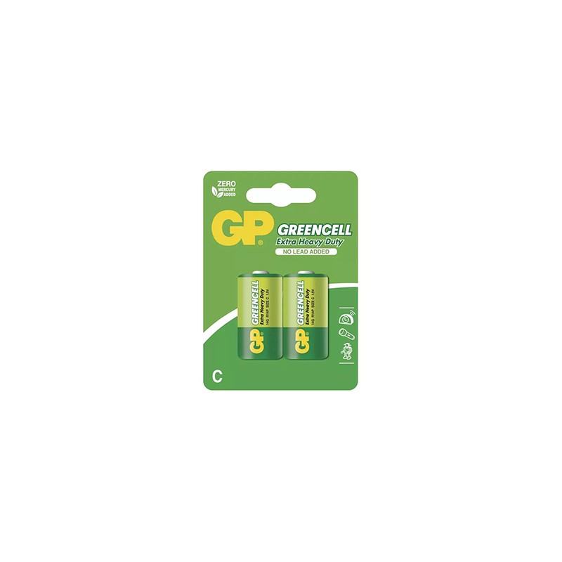 GP Jednorazowa cynkowo-węglowa baterie C, 2-pack