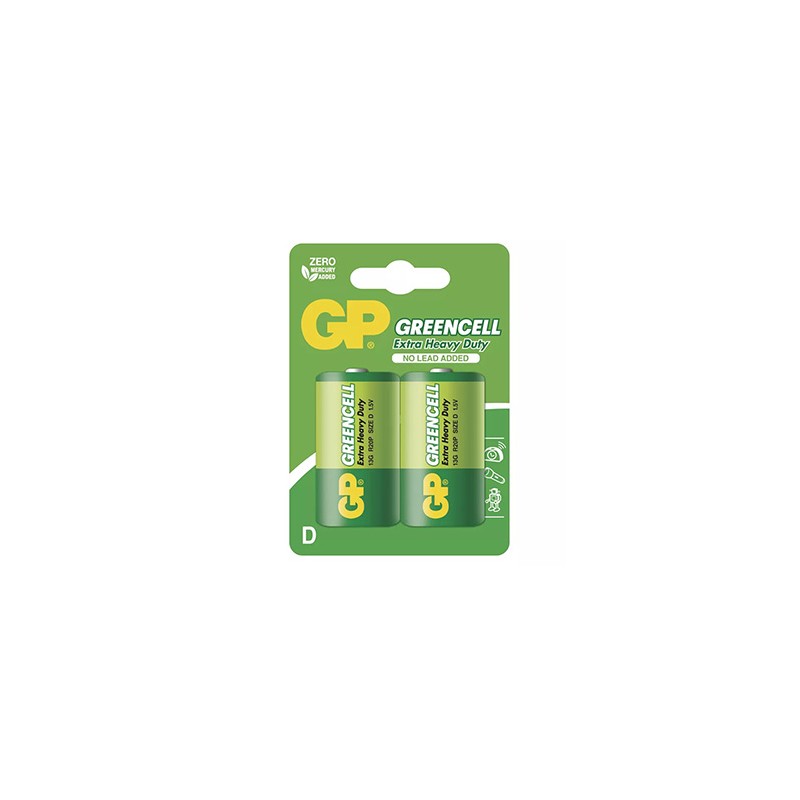 GP Jednorazowa cynkowo-węglowa baterie D, 2-pack