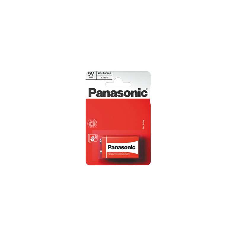 Panasonic cynkowo-węglowa baterie 6F22, 1-pack, EOL