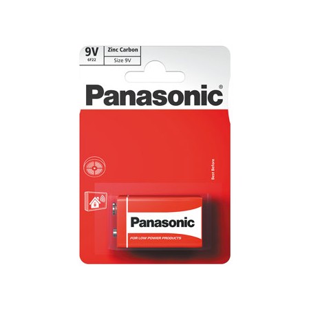 Panasonic cynkowo-węglowa baterie 6F22, 1-pack, EOL