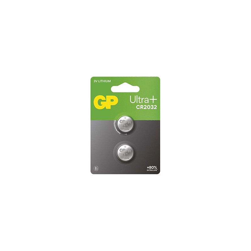 GP Jednorazowa litowa baterie CR2032, 2-pack