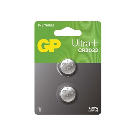 GP Jednorazowa litowa baterie CR2032, 2-pack