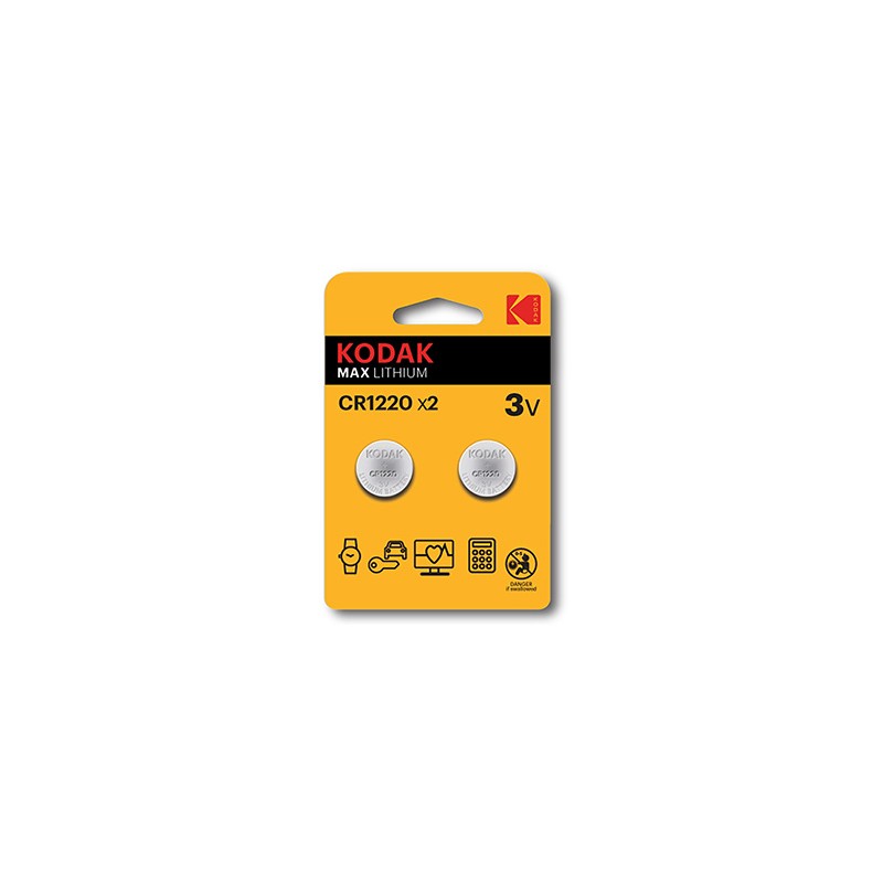 Kodak MAX Jednorazowa litowa baterie CR1220, 2-pack