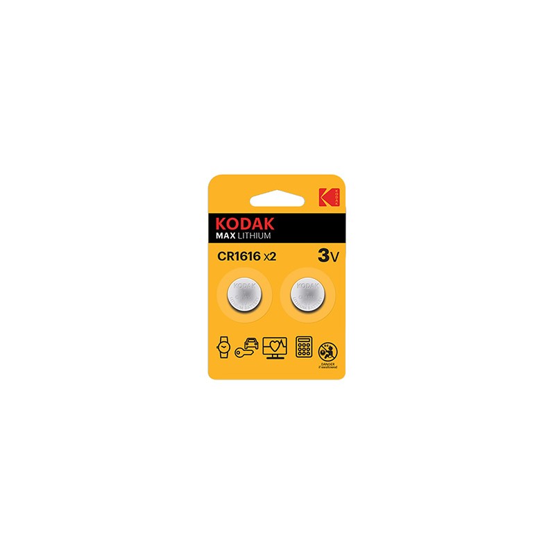 Kodak MAX Jednorazowa litowa baterie CR1616, 2-pack