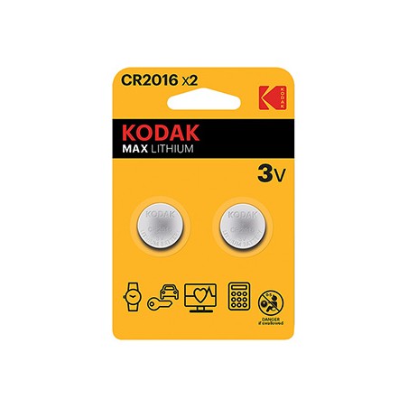 Kodak MAX Jednorazowa litowa baterie CR2016, 2-pack