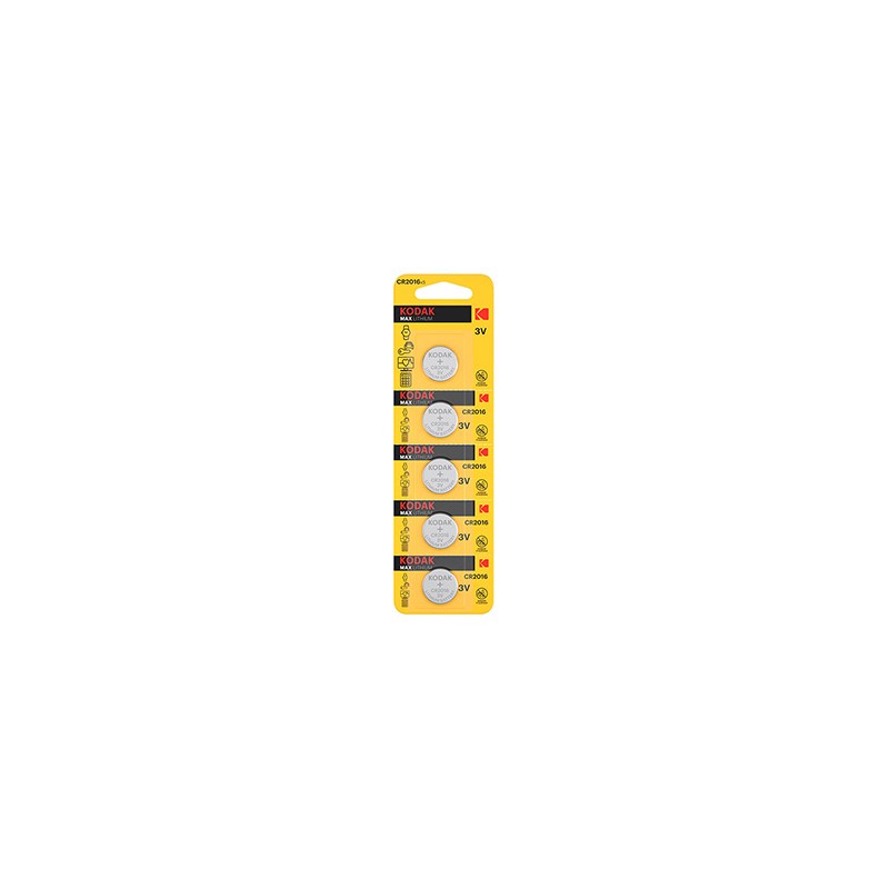 Kodak Jednorazowa litowa baterie CR2016, 5-pack