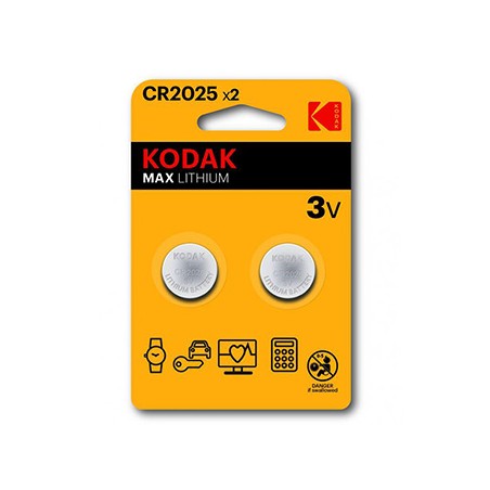 Kodak MAX Jednorazowa litowa baterie CR2025, 2-pack