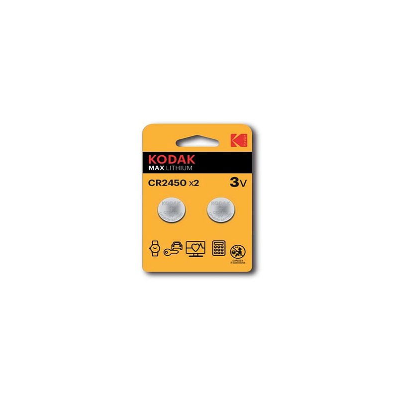 Kodak MAX Jednorazowa litowa baterie CR2450, 2-pack