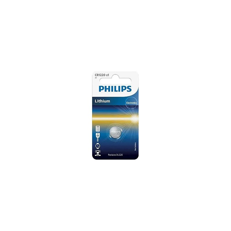 PHILIPS Jednorazowa litowa baterie CR1220, 1-pack
