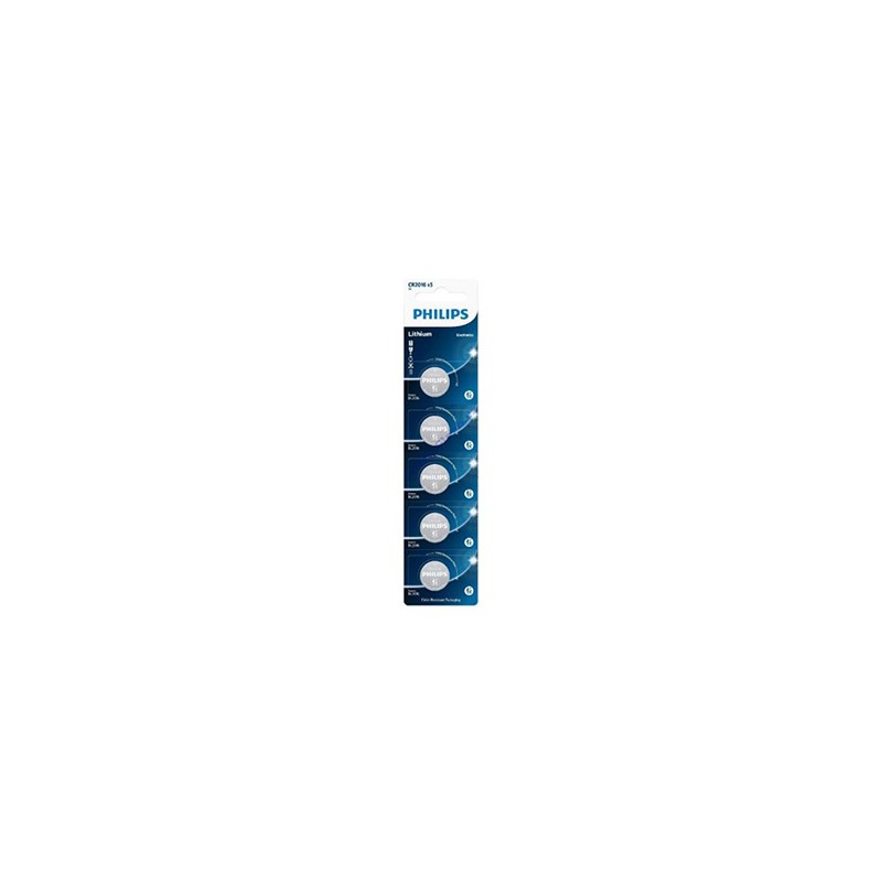 PHILIPS Jednorazowa litowa baterie CR2016, 5-pack