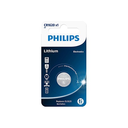 PHILIPS Jednorazowa litowa baterie CR1620, 1-pack