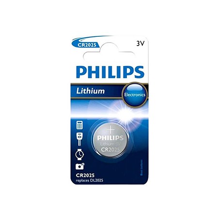 PHILIPS Jednorazowa litowa baterie CR2025, 1-pack