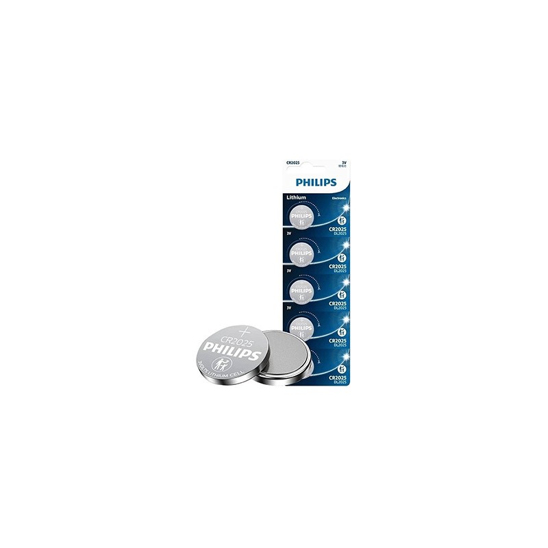 PHILIPS Jednorazowa litowa baterie CR2025, 5-pack