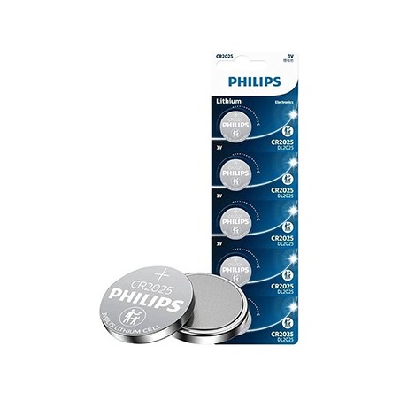 PHILIPS Jednorazowa litowa baterie CR2025, 5-pack