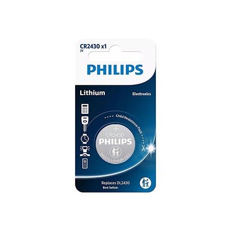 PHILIPS Jednorazowa litowa baterie CR2430, 1-pack