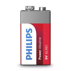 PHILIPS POWER Jednorazowa alkaliczna baterie 9V, 1-pack