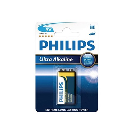 PHILIPS ULTRA Jednorazowa alkaliczna baterie 9V, 1-pack
