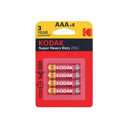Kodak SUPER HEAVY DUTY Jednorazowa cynkowo-węglowa baterie AAA, 4-pack