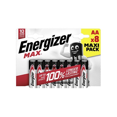 ENERGIZER MAX Jednorazowa alkaliczna baterie AA, 8-pack