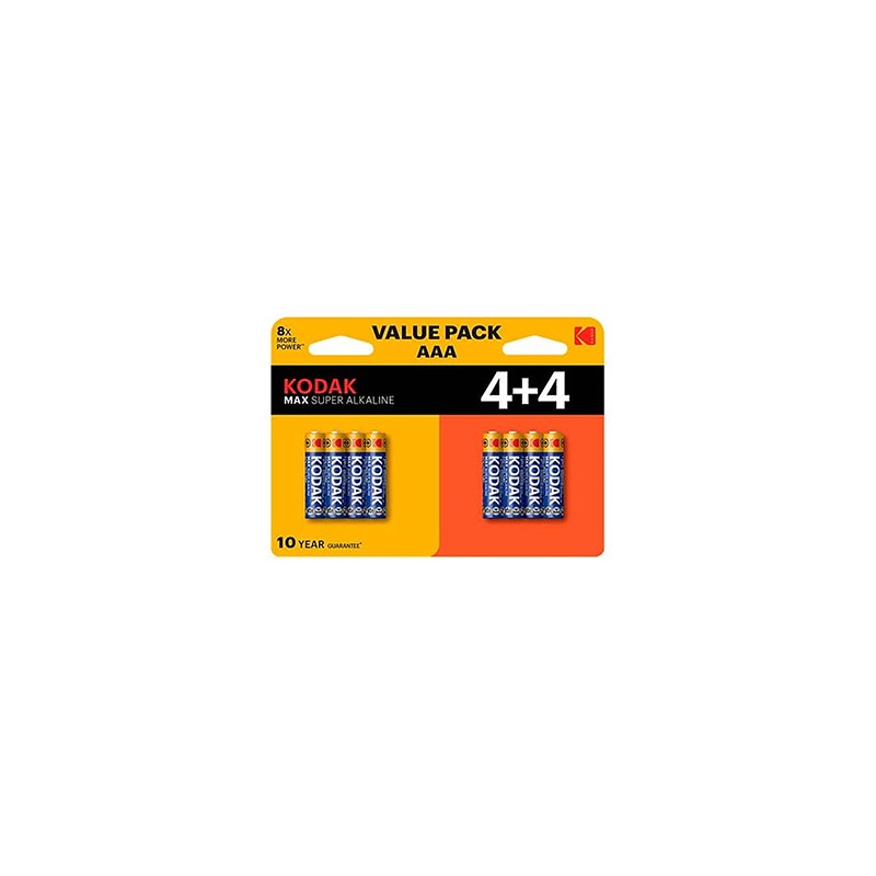 Kodak MAX SUPER Jednorazowa alkaliczna baterie AAA, 8-pack
