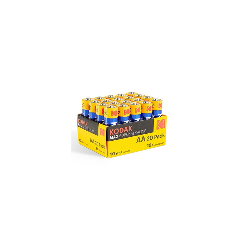 Kodak MAX SUPER Jednorazowa alkaliczna baterie AA, 20-pack