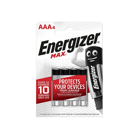 ENERGIZER Max Jednorazowa alkaliczna baterie AAA, 4-pack