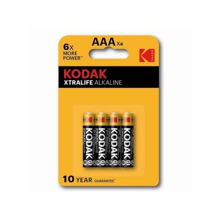 Kodak XTRALIFE Jednorazowa alkaliczna baterie AAA, 4-pack