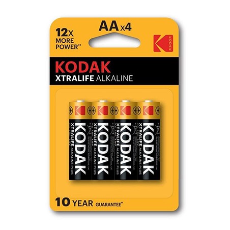 Kodak XTRALIFE Jednorazowa alkaliczna baterie AA, 4-pack