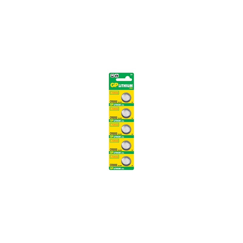 GP Jednorazowa litowa baterie CR2032, 5-pack