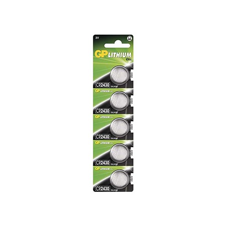 GP Jednorazowa litowa baterie CR2430, 5-pack