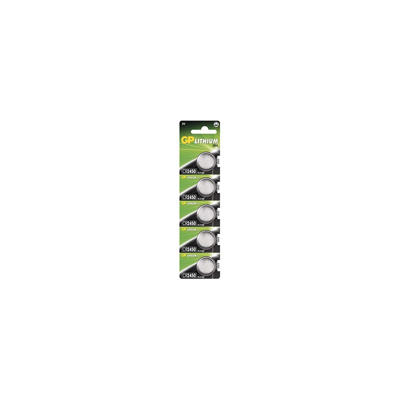 GP Jednorazowa litowa baterie CR2450, 5-pack