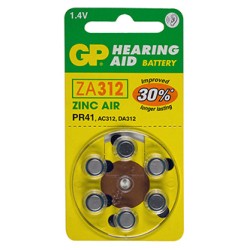GP Jednorazowa cynkowo-powietrzna. baterie ZA, 6-pack