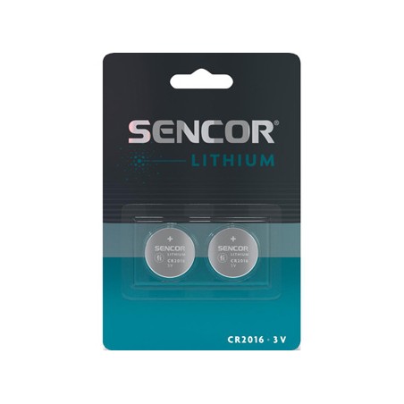 Sencor Jednorazowa litowa baterie CR2016, 2-pack