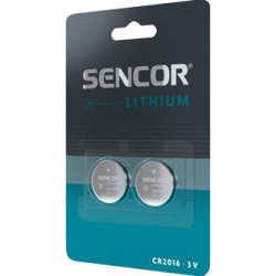 Sencor Jednorazowa litowa baterie CR2016, 2-pack