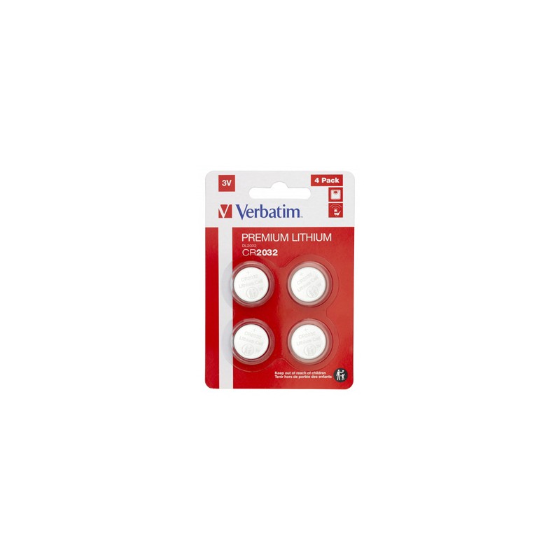 Verbatim Jednorazowa litowa baterie CR2032, 4-pack