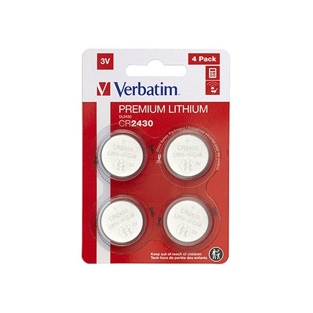 Verbatim Jednorazowa litowa baterie CR2430, 4-pack