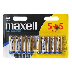 Maxell Jednorazowa alkaliczna baterie AA, 10-pack