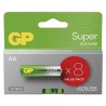 GP Super Jednorazowa alkaliczna baterie AA, 8-pack