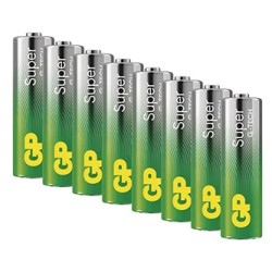 GP Super Jednorazowa alkaliczna baterie AA, 8-pack