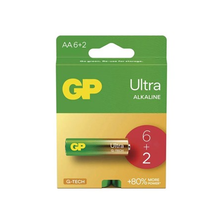 GP Jednorazowa alkaliczna baterie AA, 8-pack