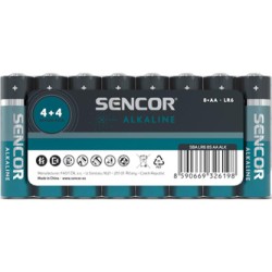 Sencor Jednorazowa alkaliczna baterie AA, 8-pack