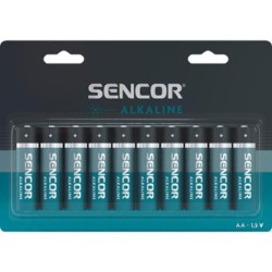 Sencor Jednorazowa alkaliczna baterie AA, 10-pack