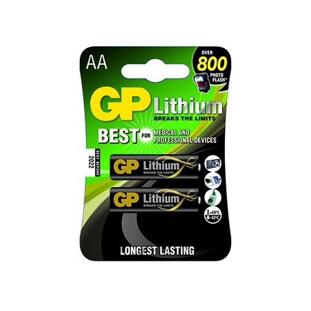 GP Jednorazowa litowa baterie AA, 2-pack