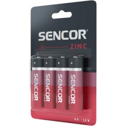 Sencor Jednorazowa cynkowo-węglowa baterie AA, 4-pack