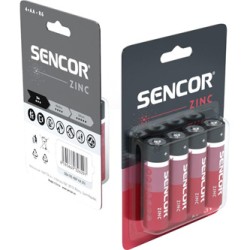 Sencor Jednorazowa cynkowo-węglowa baterie AA, 4-pack
