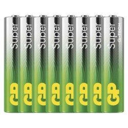 GP Super Jednorazowa alkaliczna baterie AAA, 6+2 pack