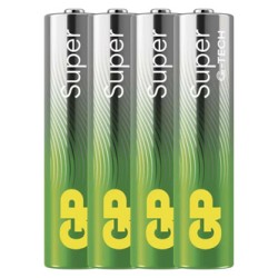 GP Super Jednorazowa alkaliczna baterie AAA, 4-pack