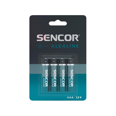 Sencor Jednorazowa alkaliczna baterie AAA, 4-pack