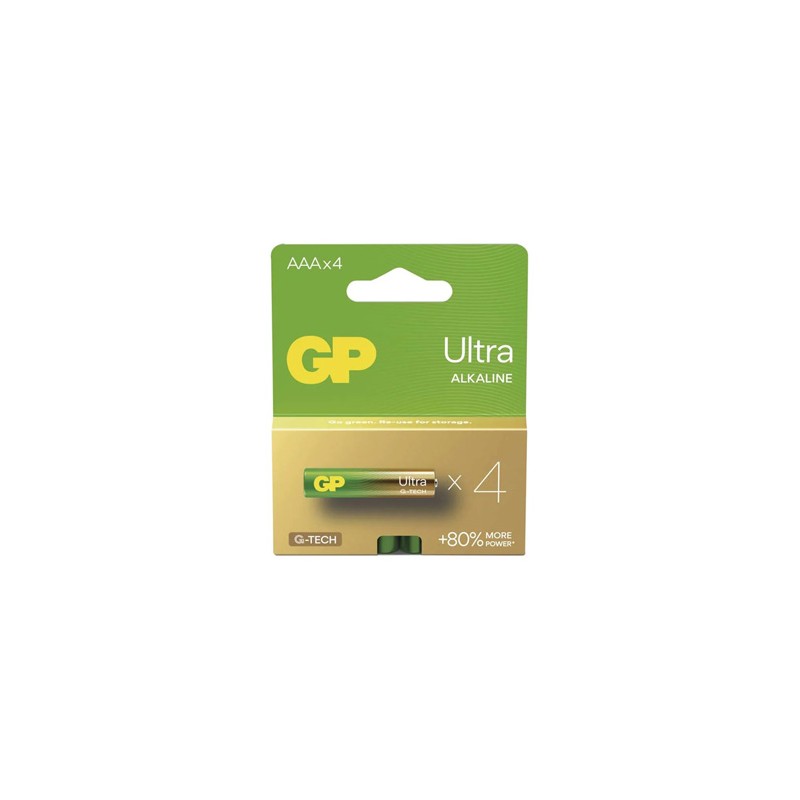 GP Ultra Jednorazowa alkaliczna baterie AAA, 4-pack